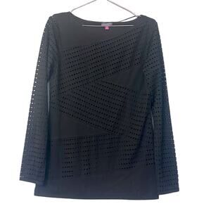 Vince Camuto black long sleeved top size medium